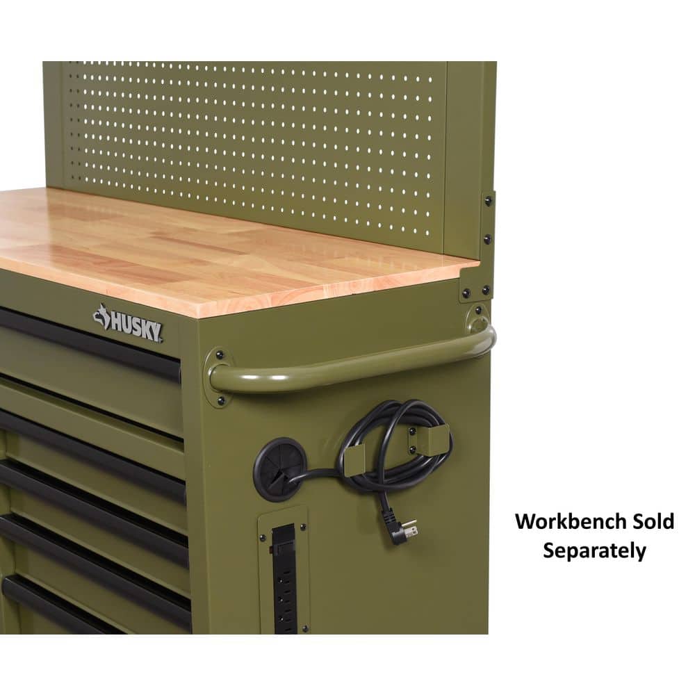 46 in. Gloss Army Green Steel Pegboard Attachment - Hercitys