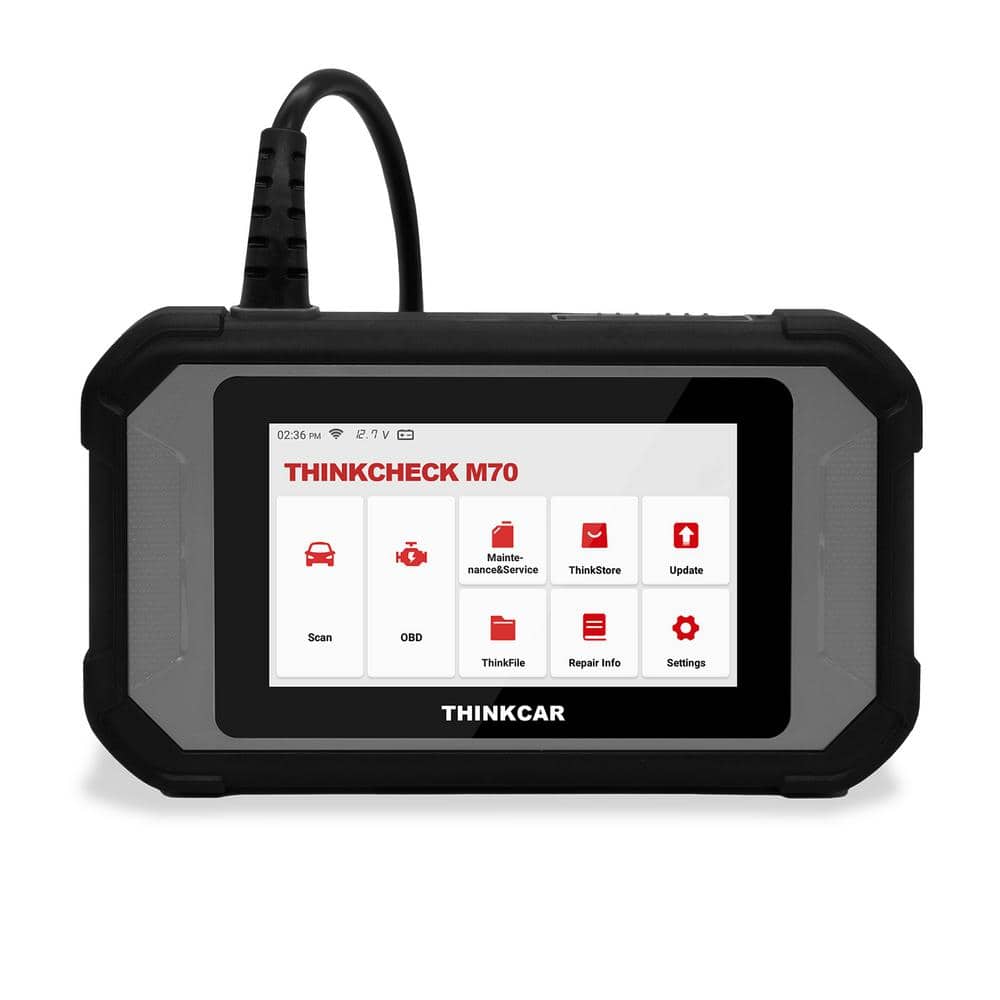 5 in. OBD2 Scanner Car Code Reader Vehicle Diagnostic Tool Thinkcheck M70 - Hercitys