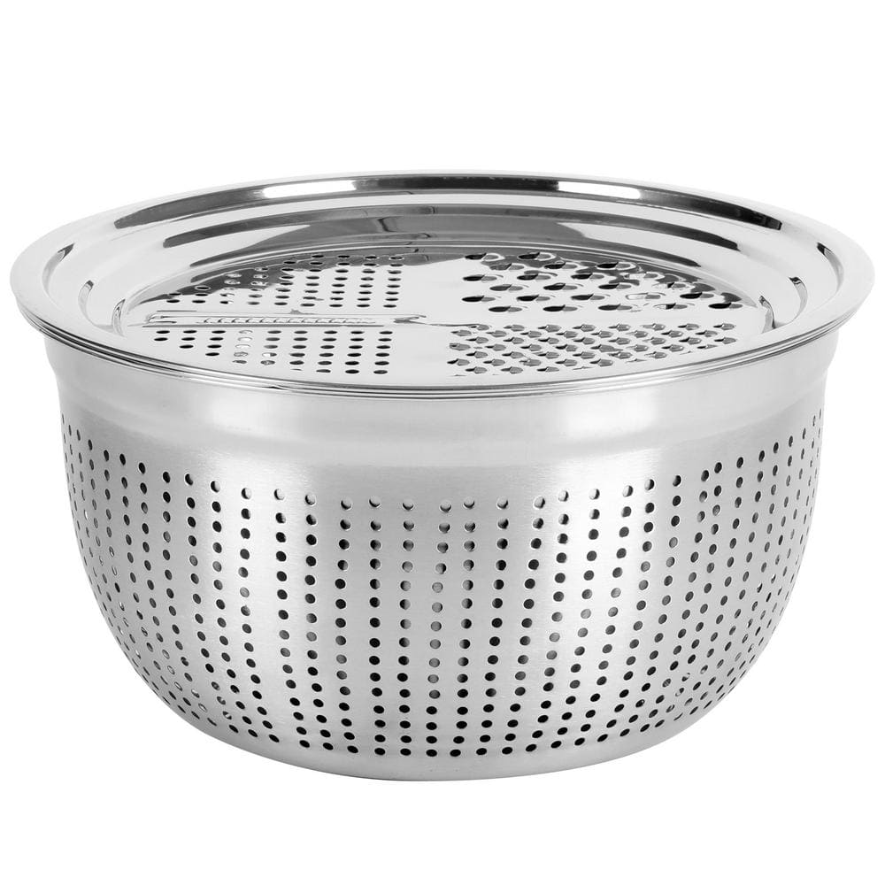 3-Piece Stainless Steel Multifunction Prep Mixing Bowl Set - Hercitys