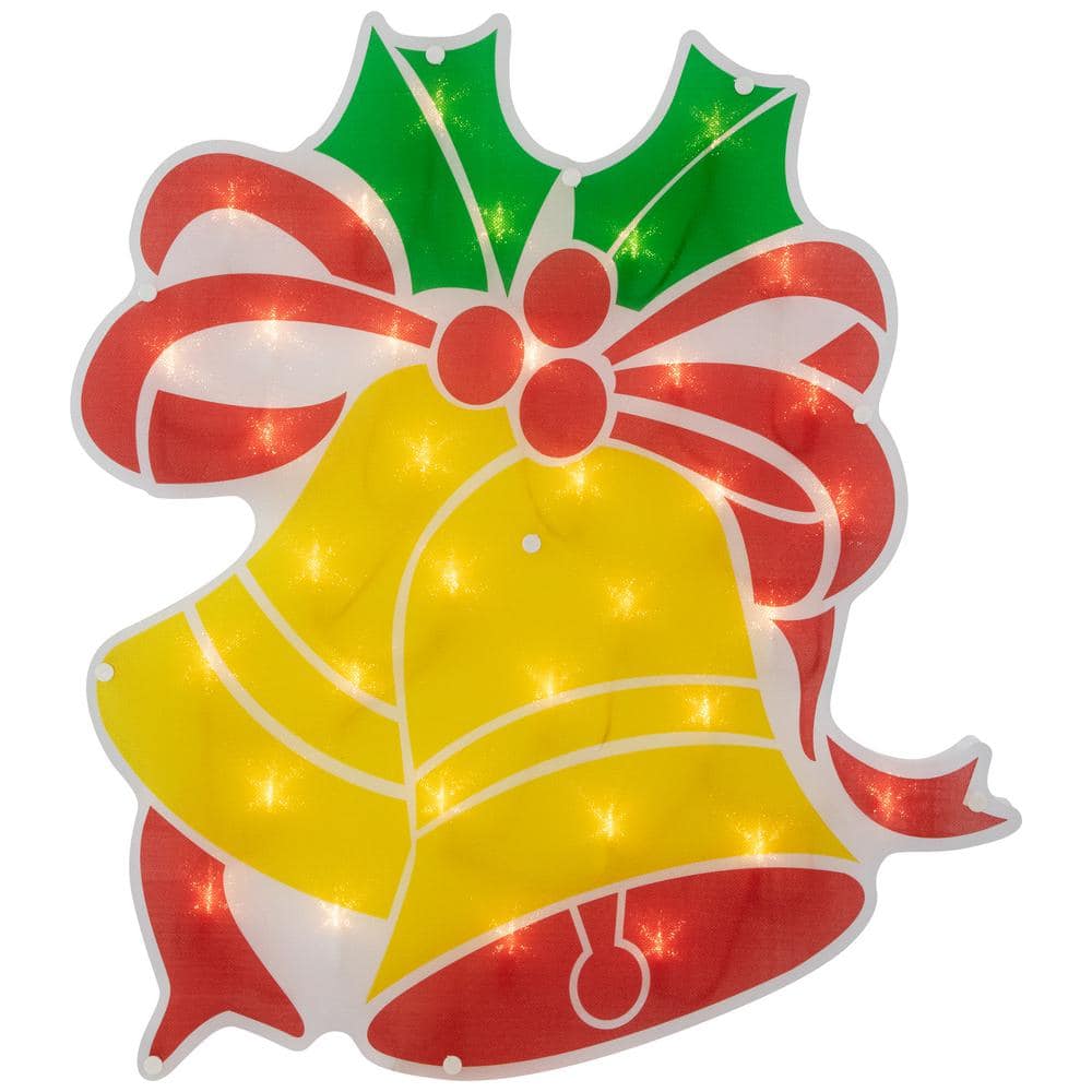 19 in. Lighted Christmas Bells Window Silhouette - Hercitys