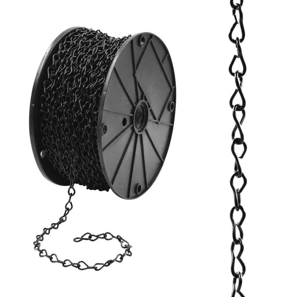 #14 x 190 ft. Steel Jack Chain, Black - Hercitys