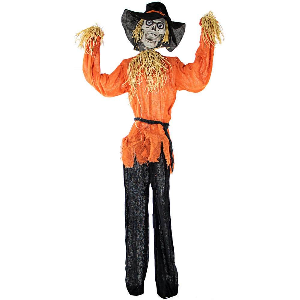 5 ft. Animatronic Skeleton Scarecrow Halloween Prop - Hercitys