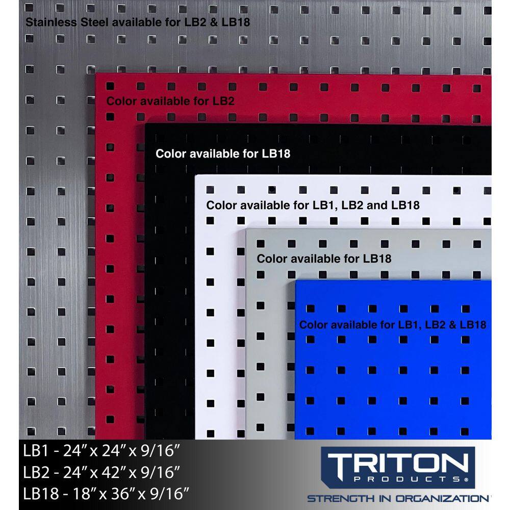 (2) 24 in. W x 42-1/2 in. H x 9/16 in. D Blue Epoxy, 18-Gauge Steel Square Hole Pegboards - Hercitys
