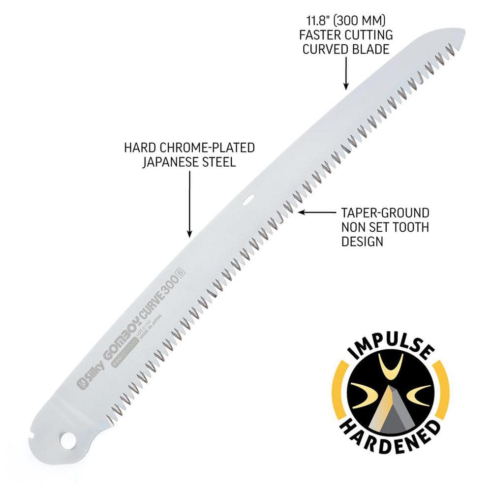 11.8 in. 300 mm Large Replacement Blade Only for GomBoy Curve Teeth Pruning Saw - Hercitys