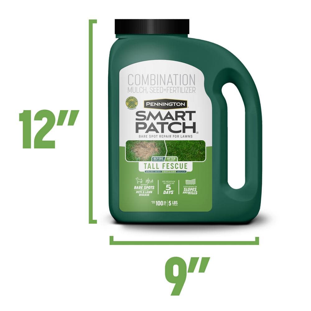 5 lbs. Smart Patch Tall Fescue West Grass Seed with Mulch Fertilizer - Hercitys