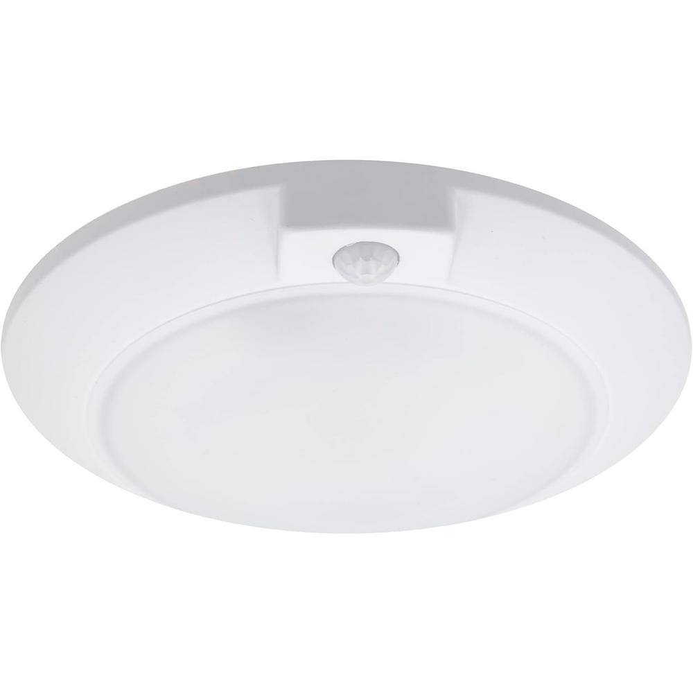5.5 In. 12 Watt 2700K White Integrated LED Flush Mount with Motion Sensor - Hercitys