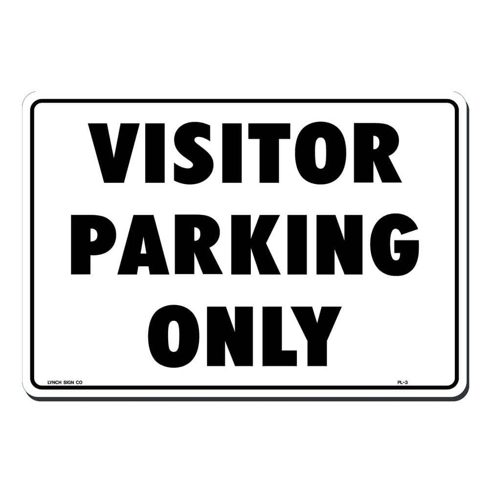 14 in. x 10 in. Visitor Parking Only Sign Printed on More Durable, Thicker, Longer Lasting Styrene Plastic - Hercitys