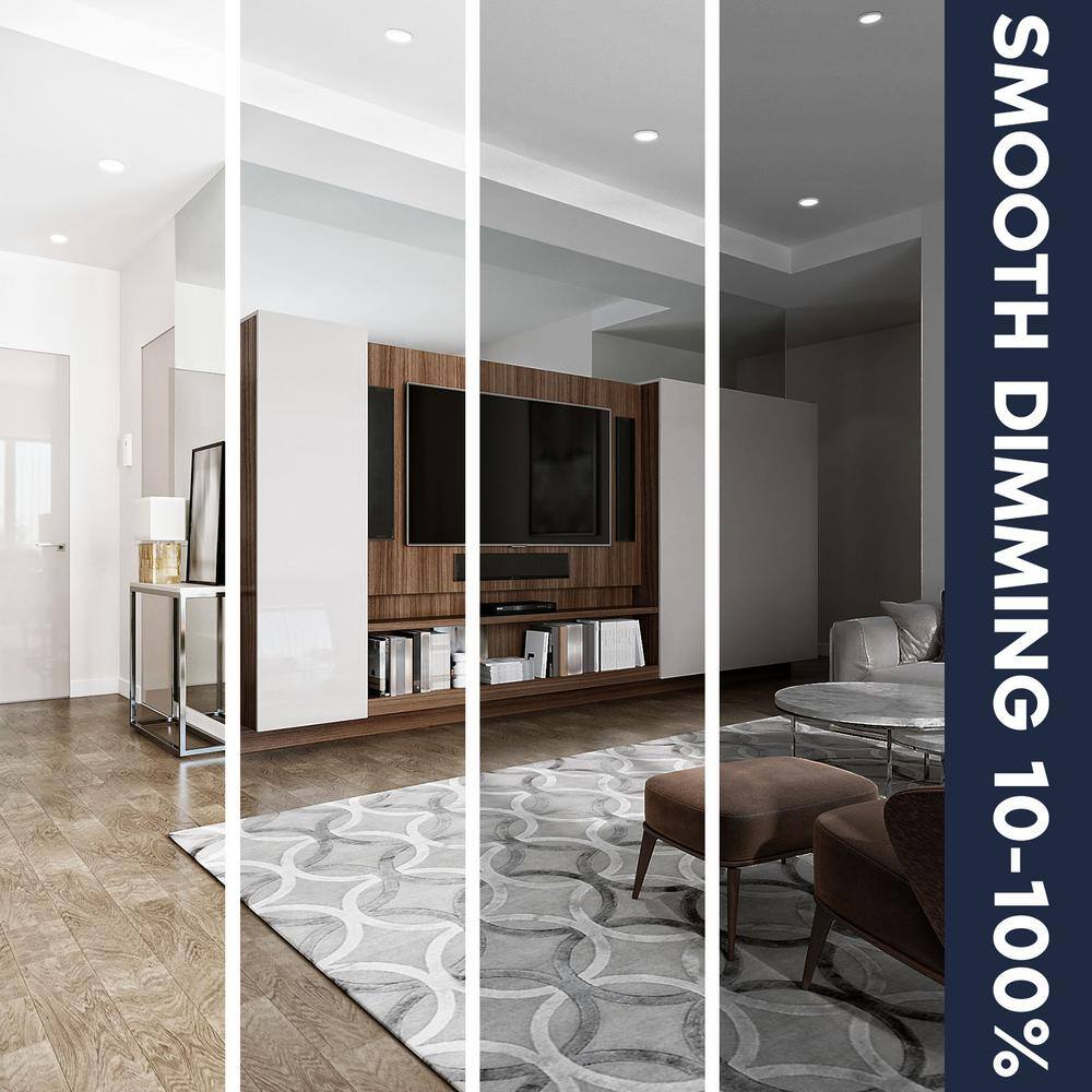 5 in. Modern Flush Mount Ceiling Light Fixture LED Integrated 12-Watt 800LM 5CCT 2700K-5000K Dimmable 2-Pack - Hercitys