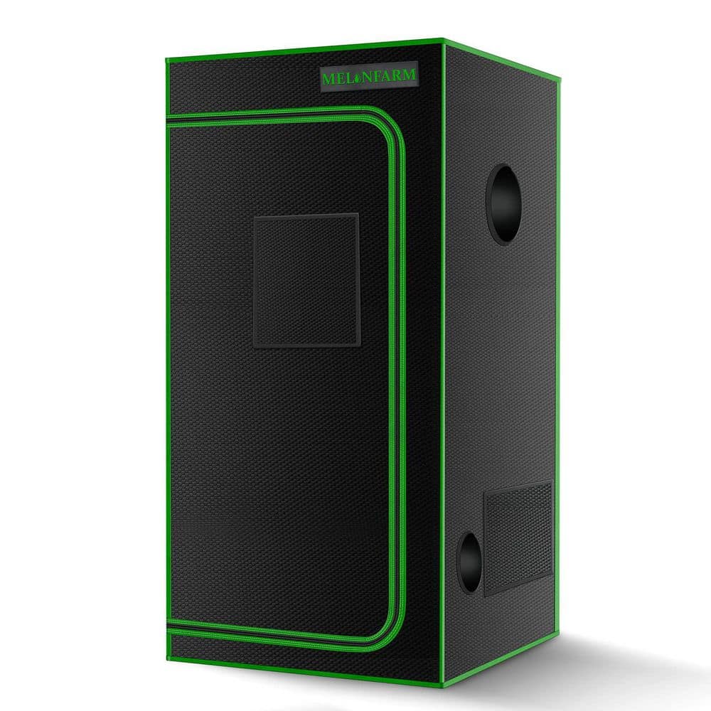 2 ft. x 2 ft. x 4 ft. 600D High-Reflective Diamond Mylar Hydroponic Grow Tent for Hydroponics/Indoor Gardening Black - Hercitys