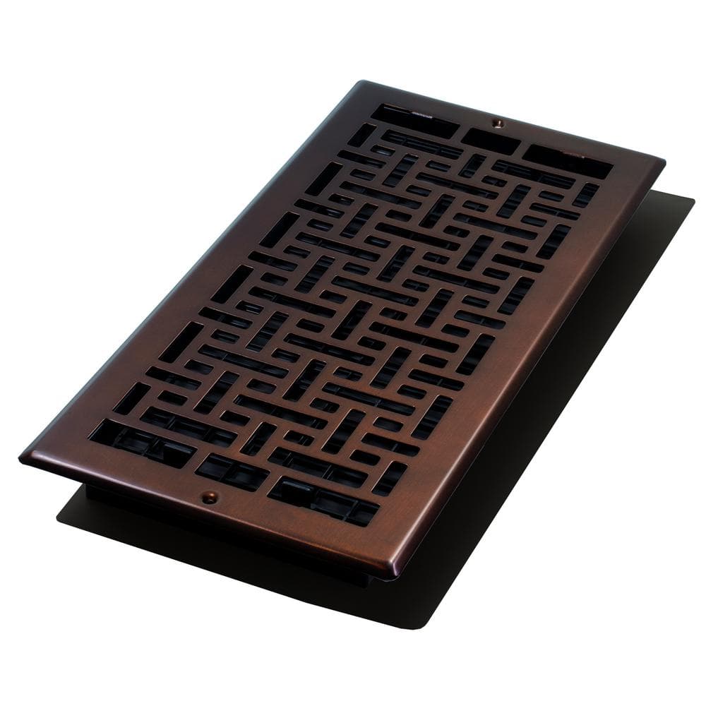 14 in. x 6 in. Oriental Bronze Wall Register - Hercitys