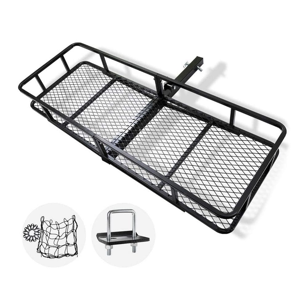 500 Pound Capacity Folding Steel Mesh Cargo Carrier Luggage Basket - Hercitys