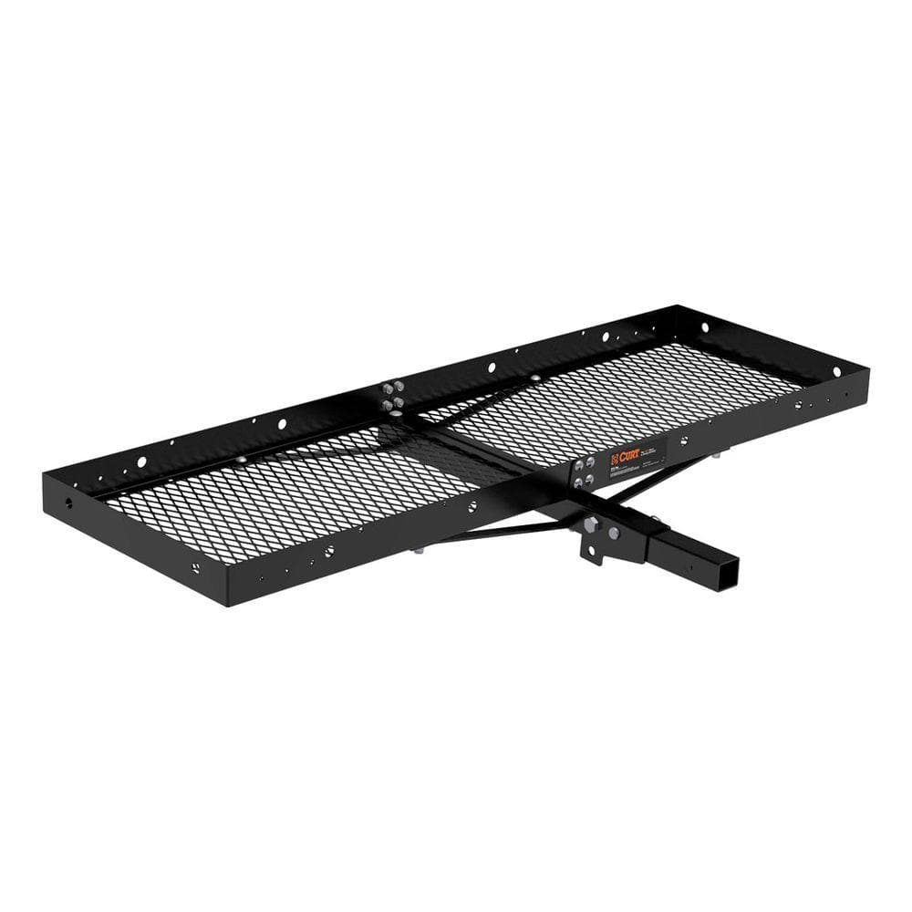 500 lb. Capacity 60 in. x 20 in. Black Steel Tray Cargo Carrier (Folding 2 in. Shank) - Hercitys