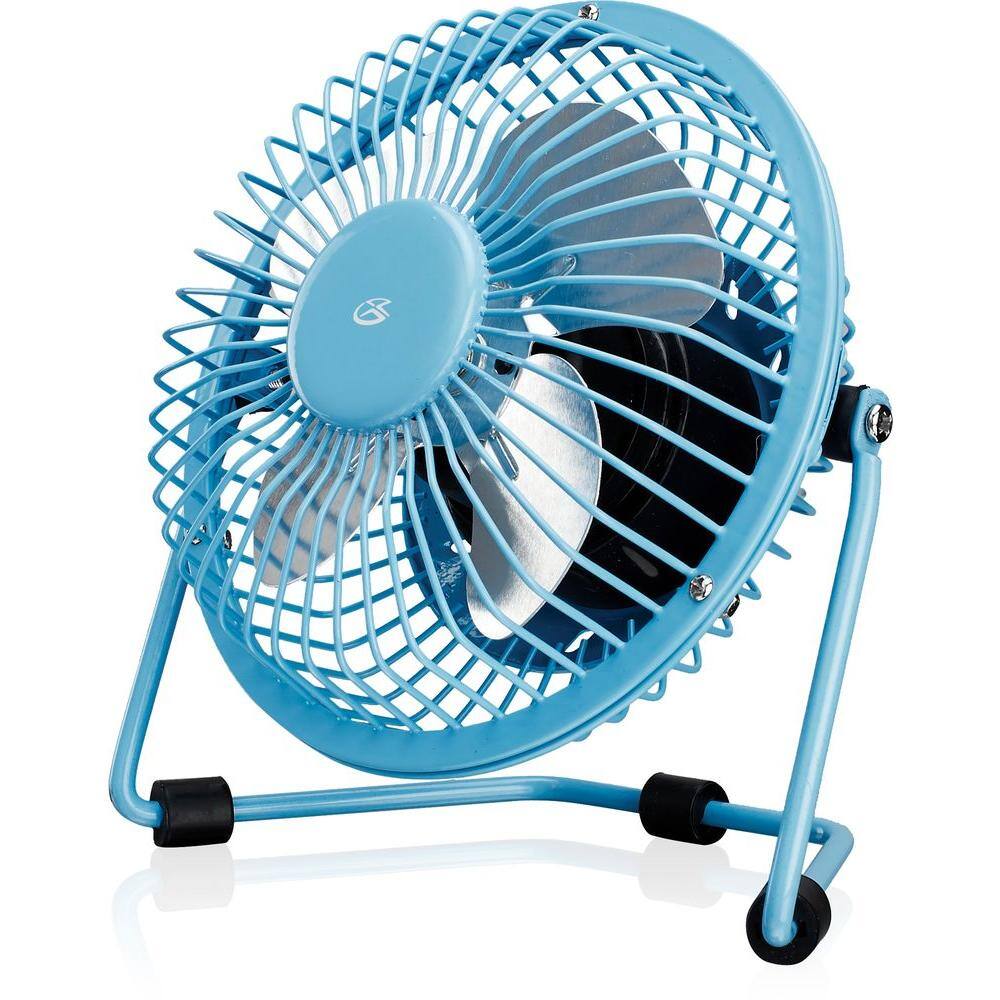 4 in. USB Desk Fan in Blue - Hercitys