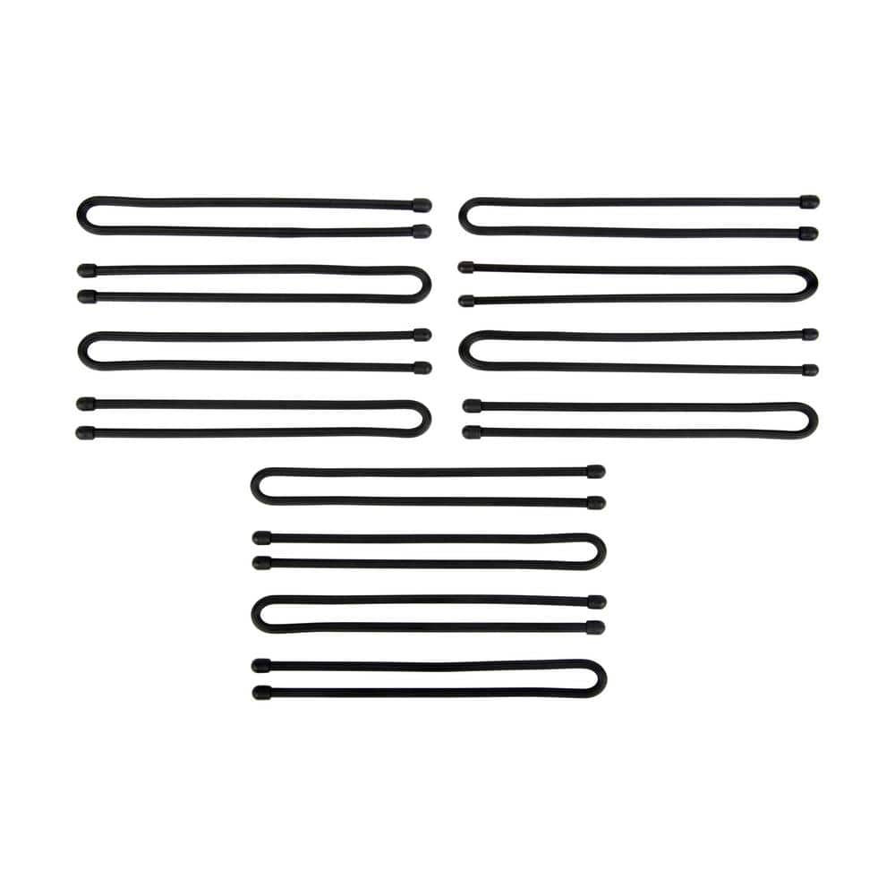 12 in. Gear Tie ProPack in Black (6-Pack) - Hercitys