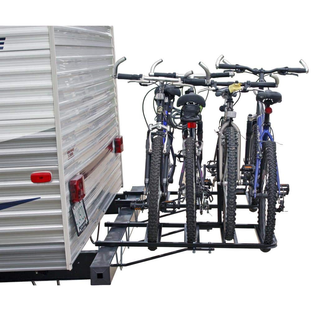 140 lbs. 4-Bike Steel RV Bumper Bike Rack - Hercitys
