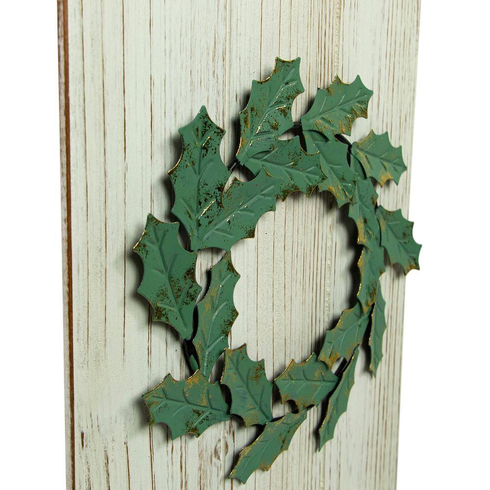 48 in. White And Red Wooden Noel Christmas Wall Sign - Hercitys