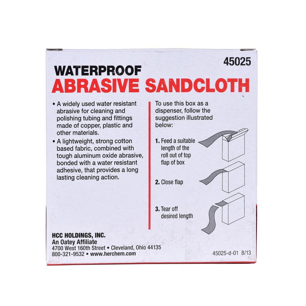 1-1/2 in. x 10 yd. Solder Plumbers Cloth Abrasive Grit Roll - Hercitys