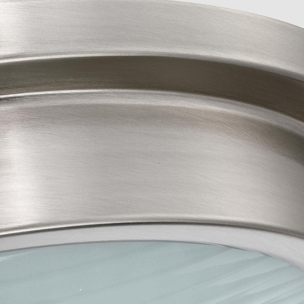 14 in. Light Brushed Nickel 25-Watt Adjustable CCT Integrated LED Flush Mount - Hercitys