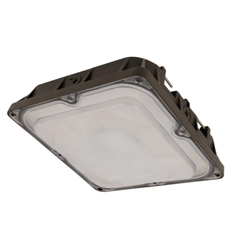 4000 Lumen Integrated LED Selectable 5CCT Bronze Commercial Canopy Flood Light - Hercitys
