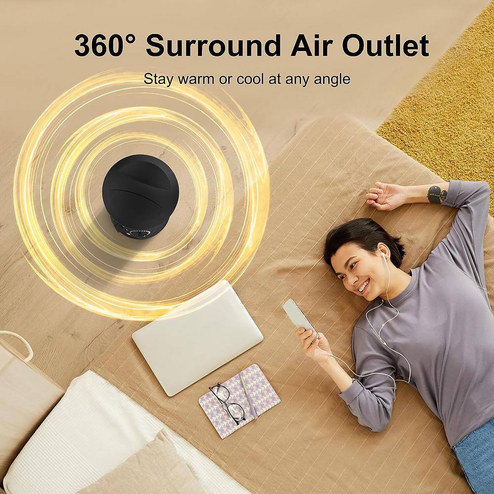 360 Surround Ceramic Heater with 2 Heat Settings - Hercitys