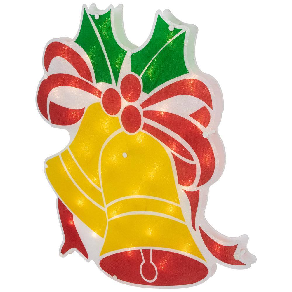 19 in. Lighted Christmas Bells Window Silhouette - Hercitys