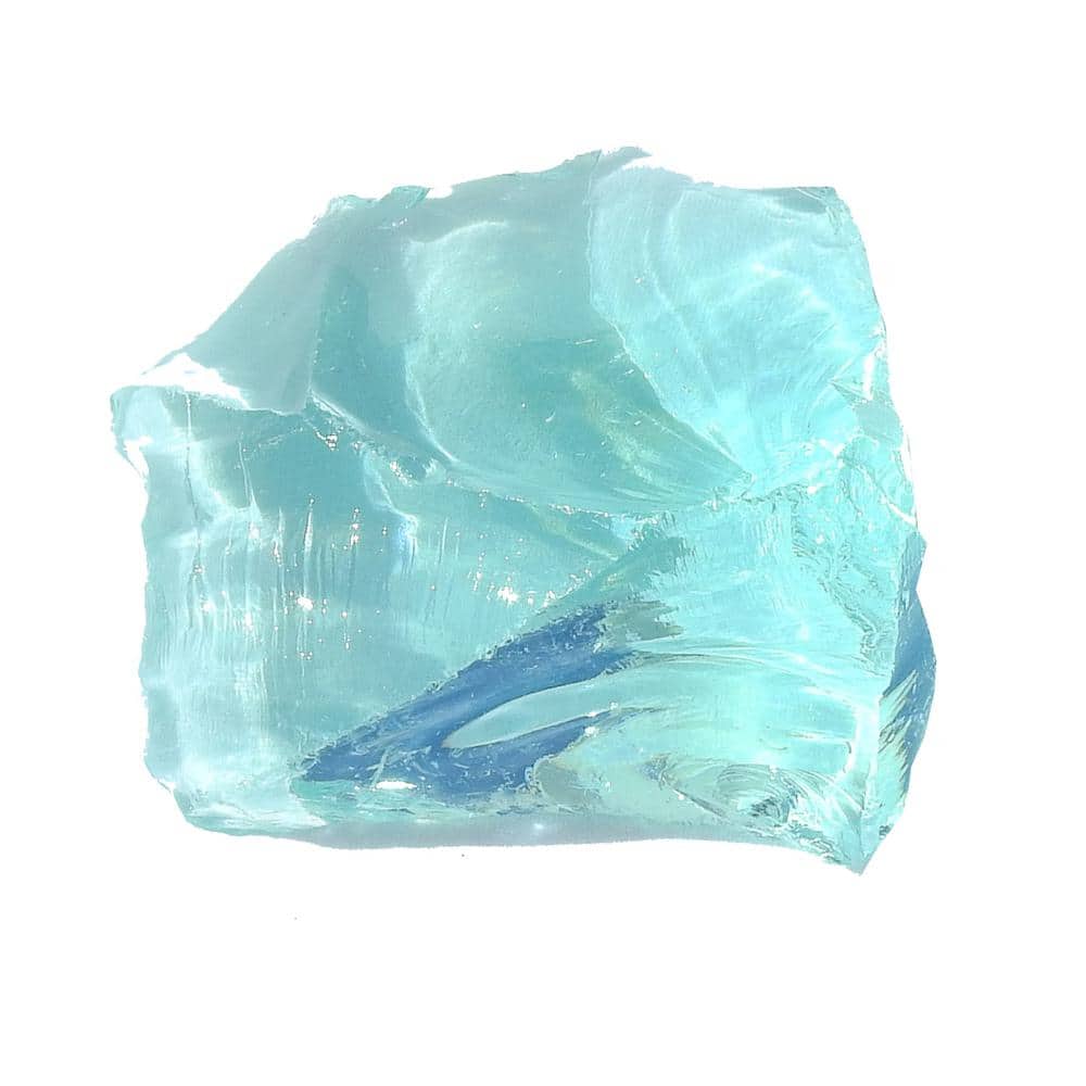 0.36 cu. ft. 1.25 in. to 2 in. Aqua Blue Landscape Recycled Glass- 20 lbs. Bag - Hercitys