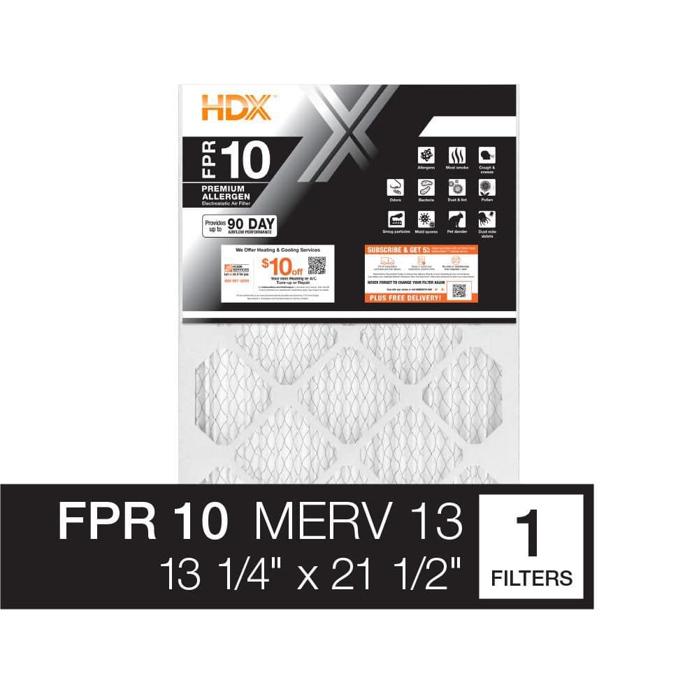 13.25 in. x 21.5 in. x 1 in. Premium Pleated Air Filter FPR-10, MERV-13 - Hercitys
