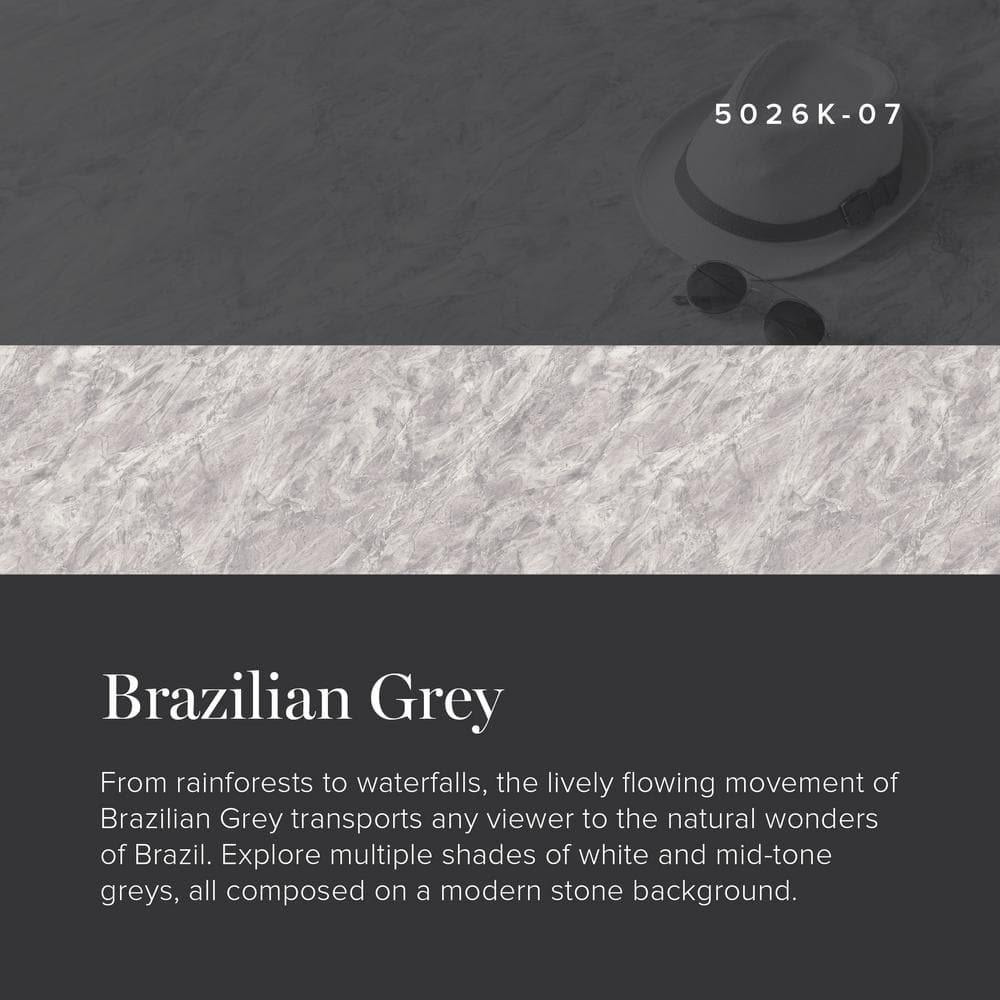 5 ft. x 12 ft. Laminate Sheet in Brazilian Grey Premium Textured Gloss Finish - Hercitys