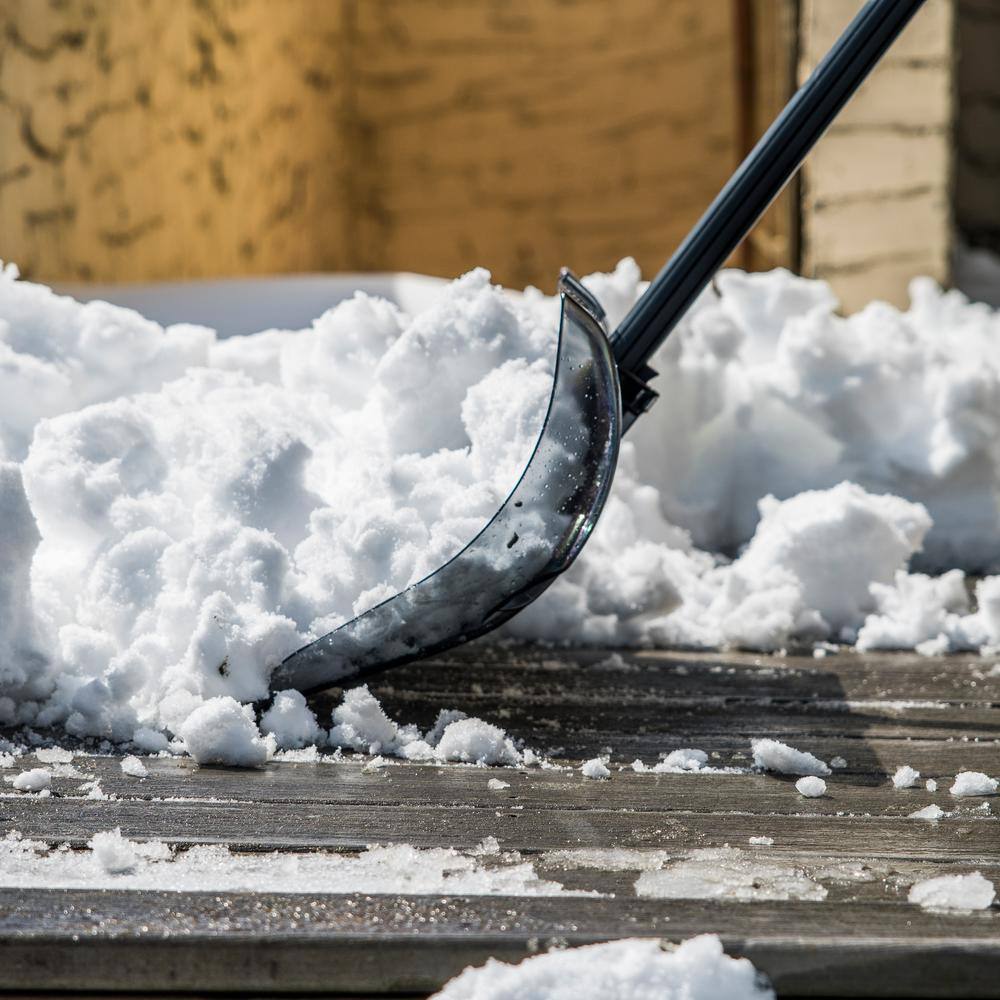 35.5 in. Steel Handle Plastic Snow Shovel - Hercitys