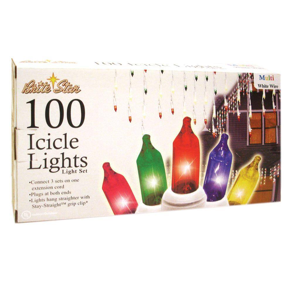 100-Light Multi-Color Icicle Light Set - Hercitys
