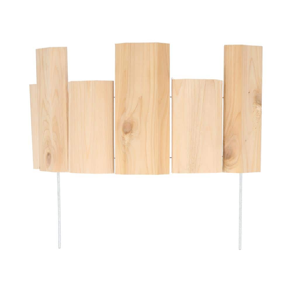 18 in. W x 7 in. H x 1 in. D Cedar Wood Landscape Edging (12-Pack) - Hercitys