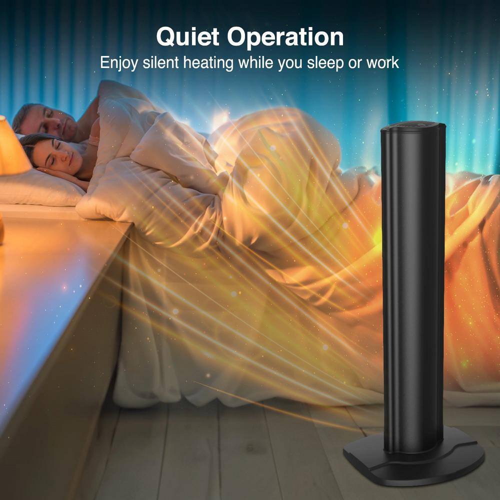 1500-Watt Micatronic MT15, Tower Space Heater, Free Standing Electric Heater with Thermostat - Hercitys