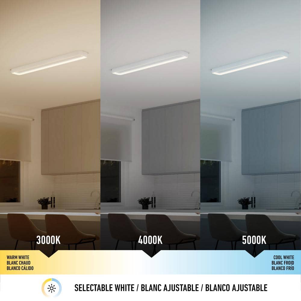 5.98 in. Aiden White LED Flat Panel 30-Watt 5CCT Selectable LED Integrated Linear Flat Panel - Hercitys