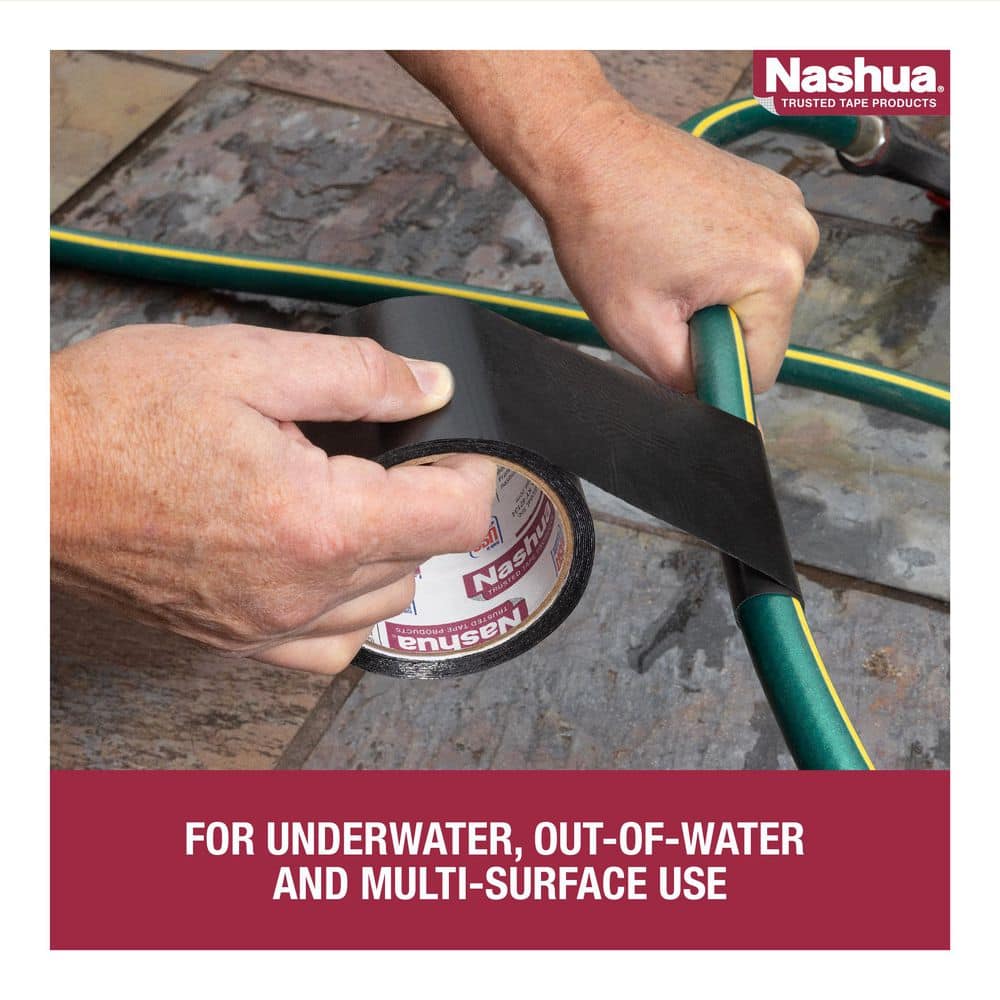 3 in. x 15 ft. (5 yds.) Aqua-Seal Waterproof Tape in Black - Hercitys