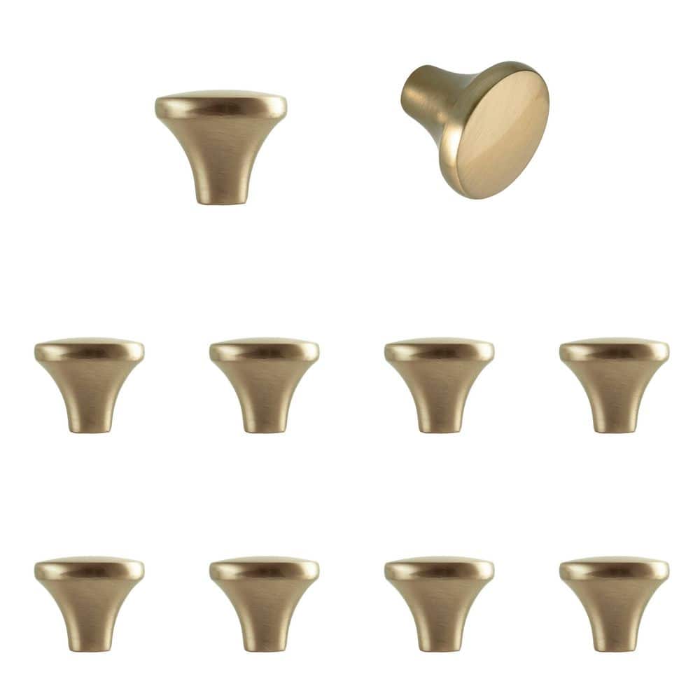 10-Pack Lancaster 1-1/8 in. (29 mm) Classic Satin Brass Round Cabinet Knob - Hercitys