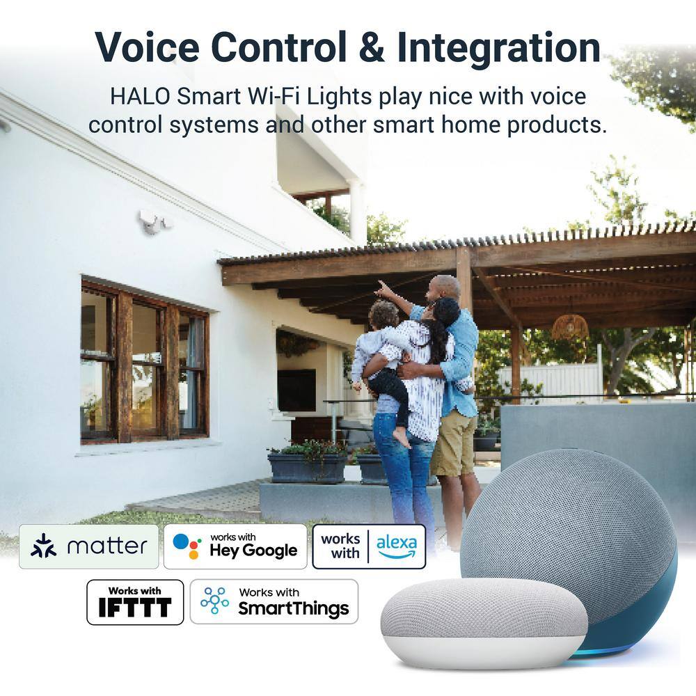 180-Watt equivalent 2400 Lumen 180° ESF WiZ Motion Flood Black Integrated LED Flood Light - Hercitys