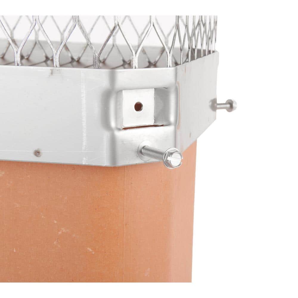 13 in. x 9 in. Bolt-On Single Flue Chimney Cap in Stainless Steel - Hercitys