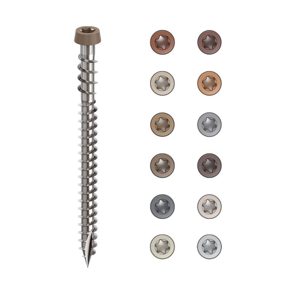 #10 2-1/2 in. 316 Stainless Steel Star Drive Winter Composite Deck Screws (350-Count) - Hercitys