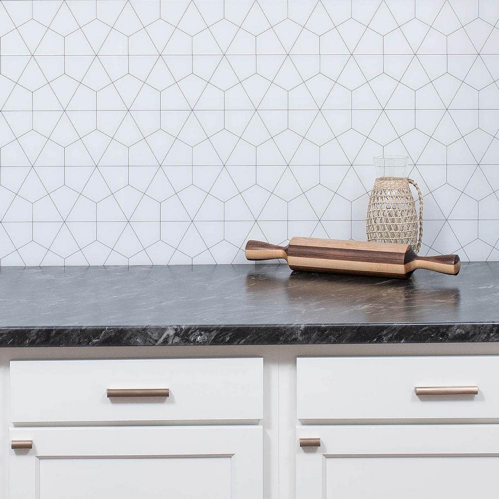 4 ft. Straight Laminate Countertop All-Inclusive Kit in Textured Sombra with Eased Edge and Loose Backsplash - Hercitys