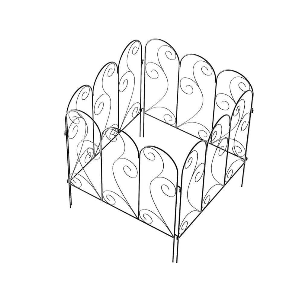 26 in. x 100 in. Decorative Metal Garden Fence - Hercitys