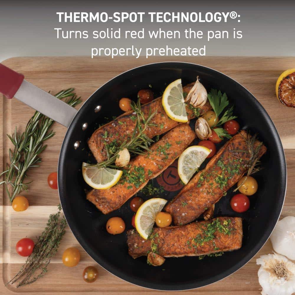 12 in. Aluminum Brushed Nonstick Frying Pan with Triple-riveted Stainless Steel Handle and Removable Silicone Sleeve - Hercitys