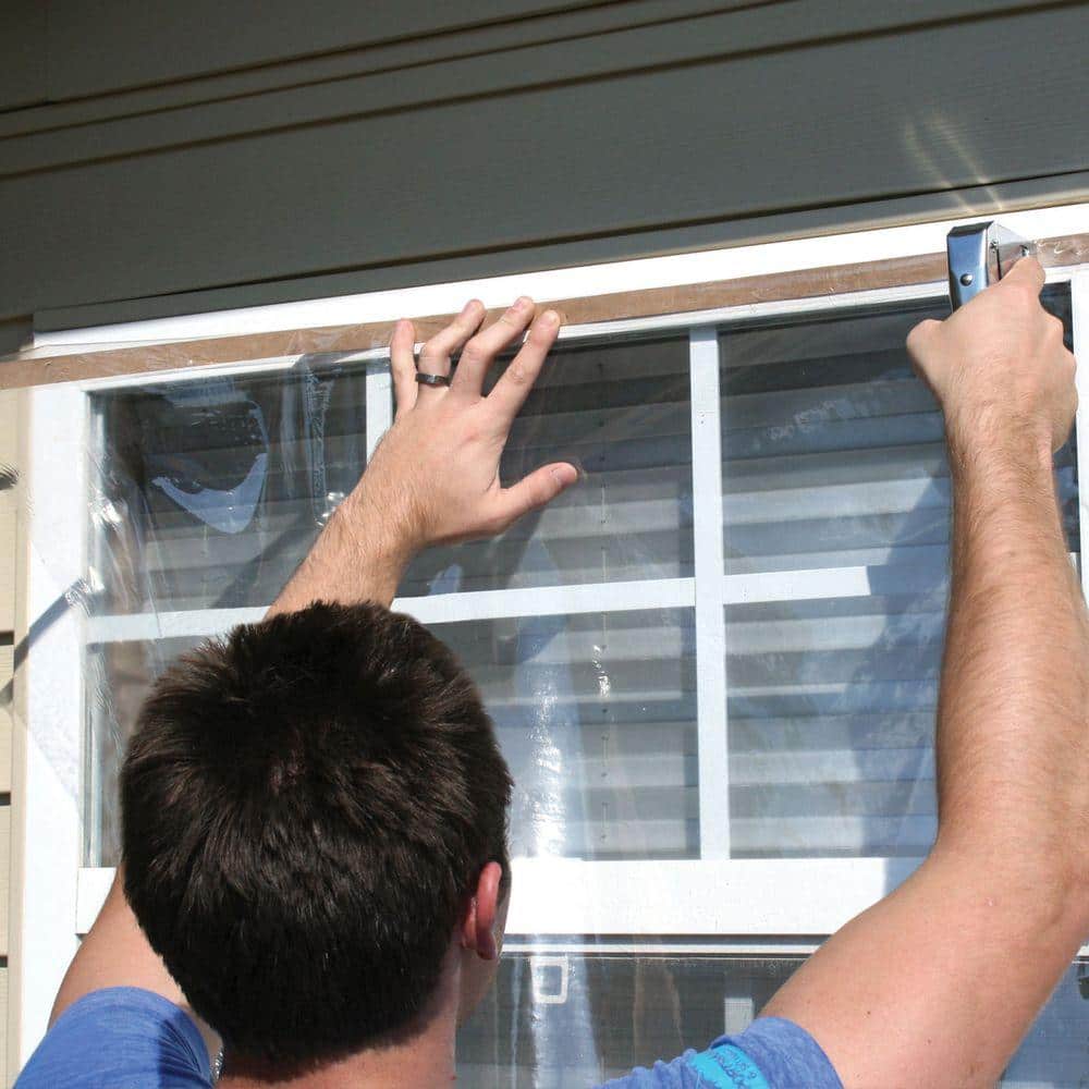 36 in. x 25 ft. 4 Mil Clear Vinyl Sheeting Weatherstrip Adhesive - Hercitys