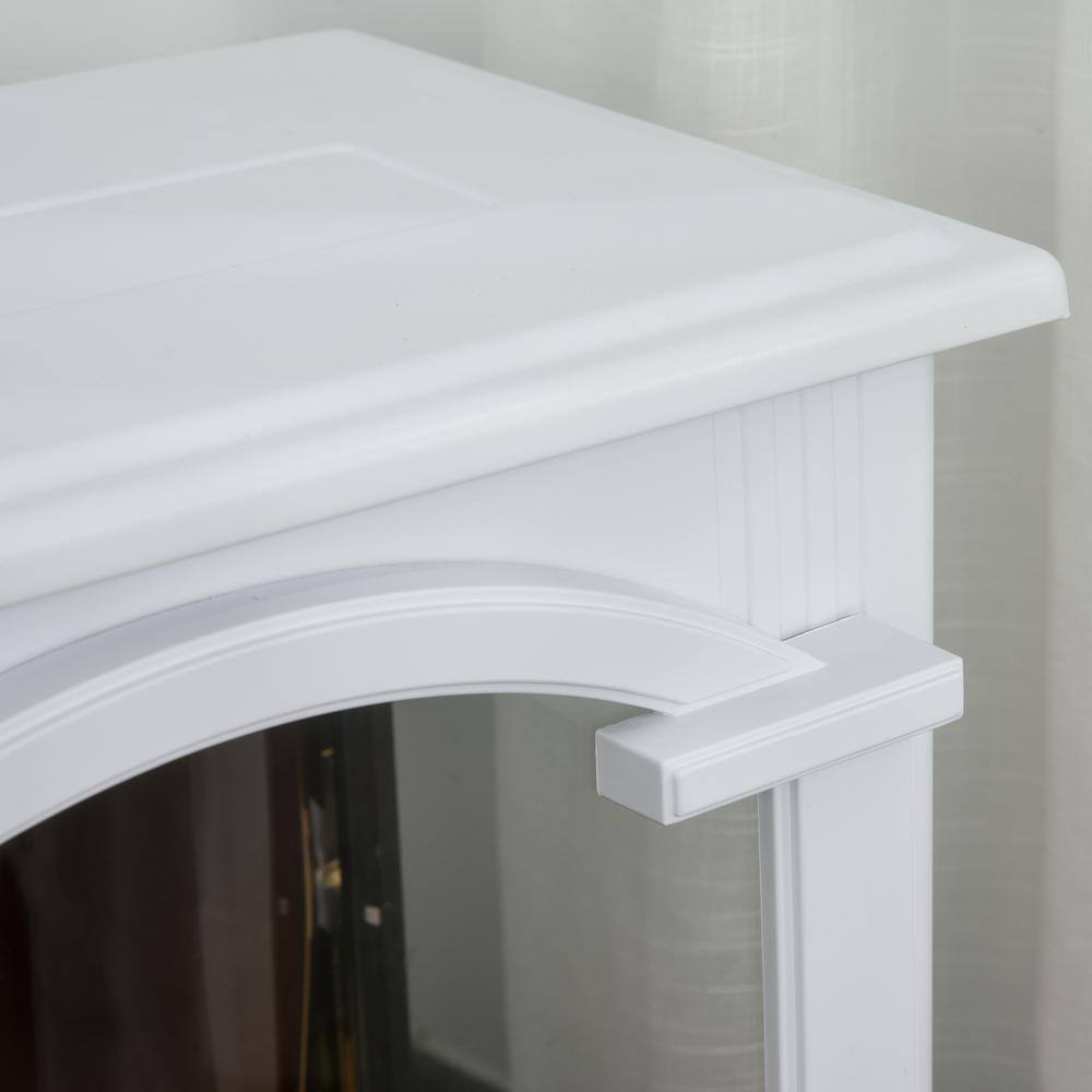 23 in. Electric Cabinet Infrared Space Heater, Cool-to-the-Touch, Overheating Protection, Convection, 750W/1500W, White - Hercitys