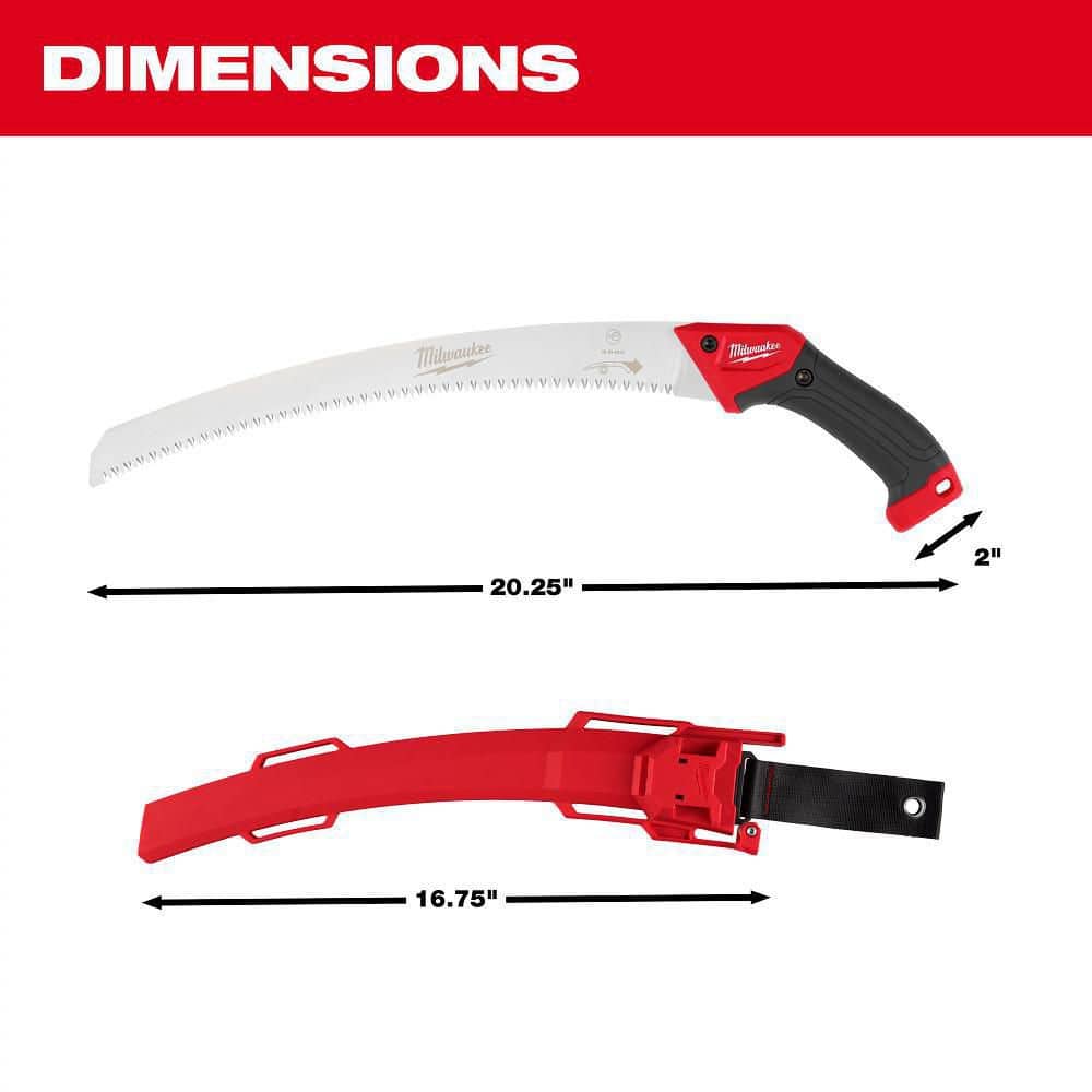 14 in. High Carbon Steel Blade Fixed Pruning Saw with Ergonomic Handle and Reversible Scabbard - Hercitys