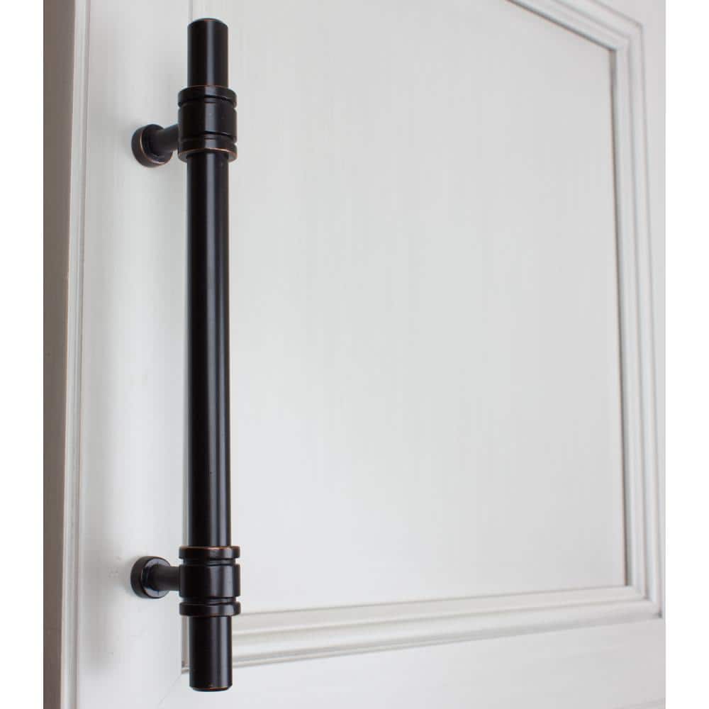 5 in. Center-to-Center Solid Steel Barrel Ring Cabinet Bar Drawer Pulls (10-Pack) - Hercitys