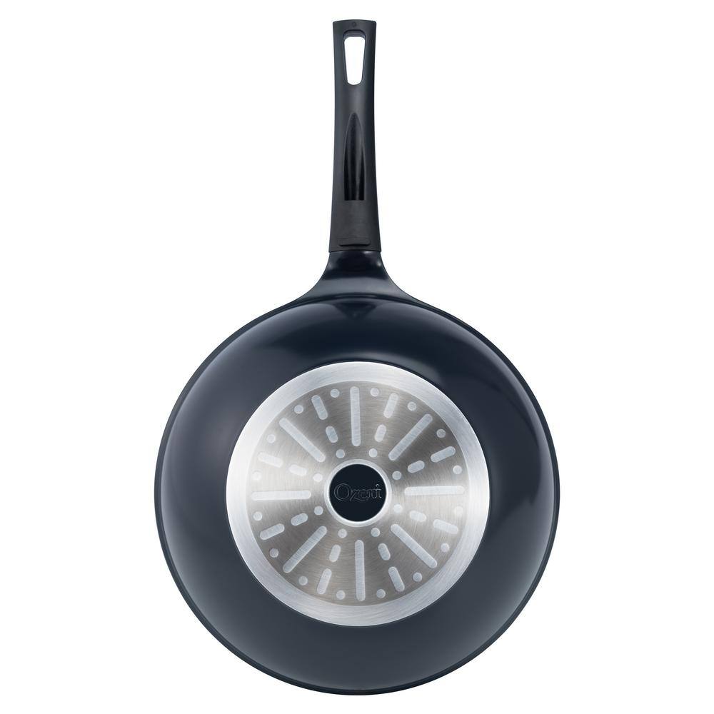 12 in. Aluminum Wok with Smooth Ceramic Non-Stick Coating (100% PTFE and PFOA Free) – Vulcan black - Hercitys