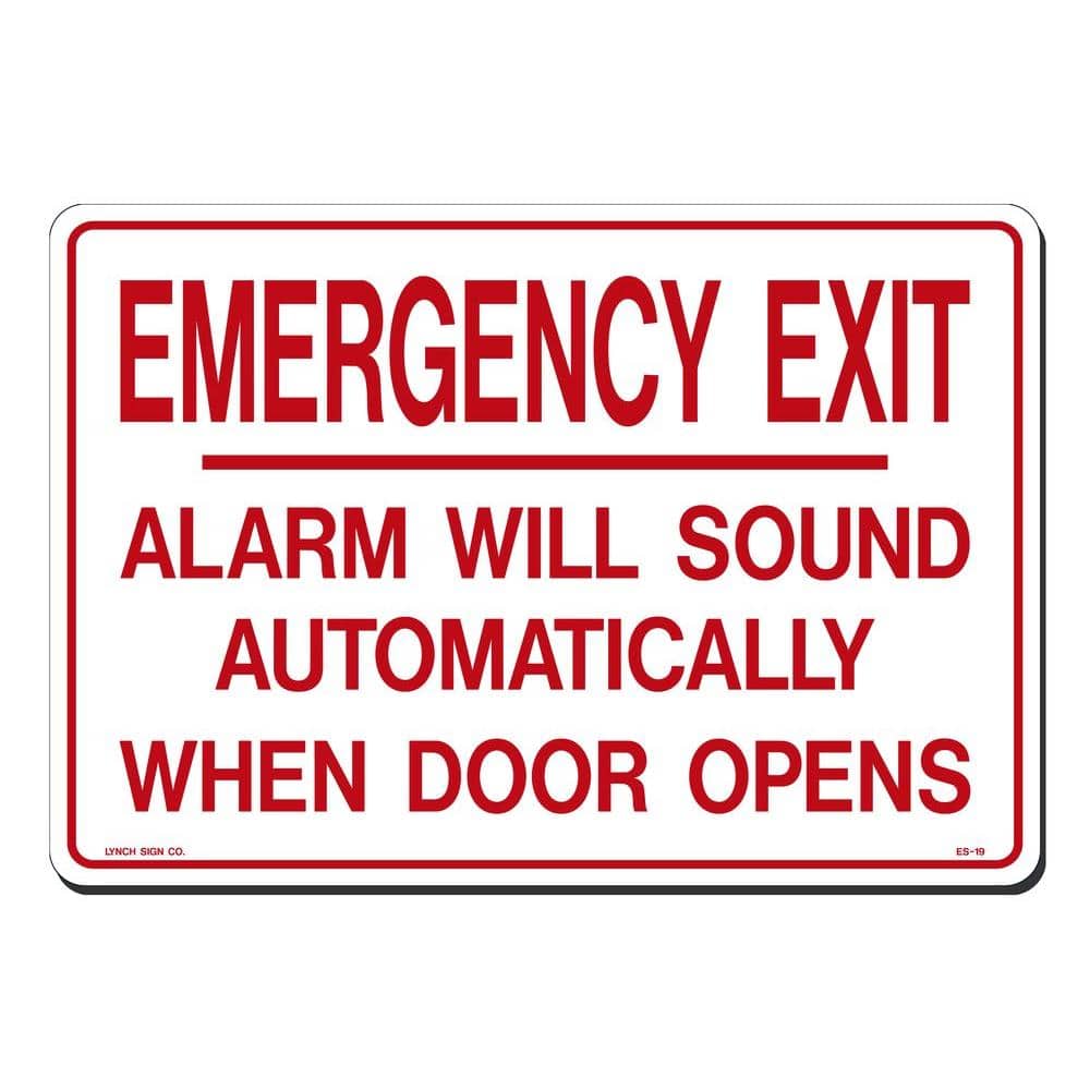 14 in. x 10 in. Emergency Exit Sign Printed on More Durable, Thicker, Longer Lasting Styrene Plastic - Hercitys