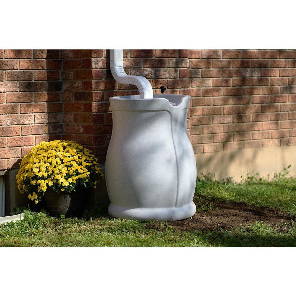 45 Gal. Catalina Rain Barrel, Light Granite - Hercitys