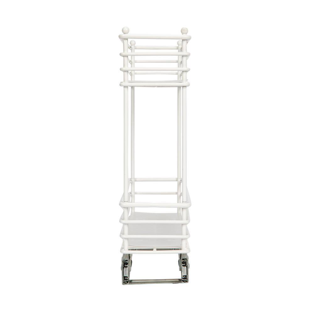 5 in. W Metal 2-Tier Organizer in White - Hercitys
