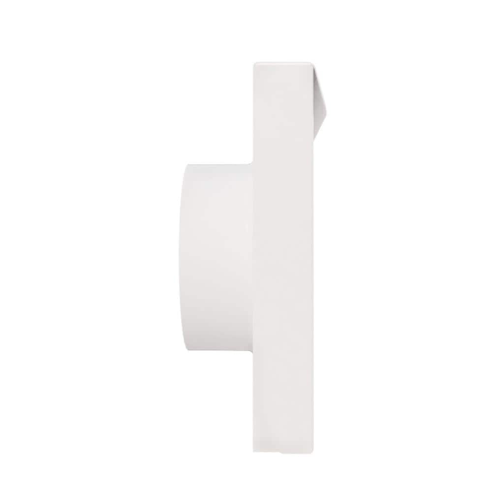 4 in. Powder Coated Steel White Dryer Vent - Hercitys